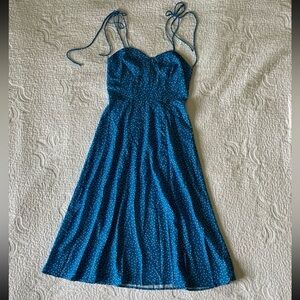 NWT - Cider - ‘Polka-Dot Shirred Slit Dress’ - Medium